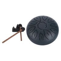 Zerone Kit de tambour de langue en acier Kit de batterie de langue en acier Instrument de percussion à main sanskrit éthéré à
