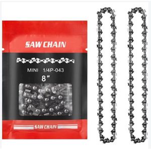 4 Pièces 8 Pouces Mini Chaîne De Tronçonneuse Remplacement Guide Chaîne De Scie Pour 8 Pouces, 1/4 Pouces LP Pas 47 Maillons D'entraînement Convient Pour Tronçonneuse