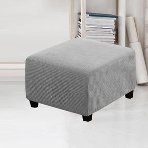 Housse De Protection Carrée Pour Tabouret Ou Ottoman - 40x40 à 45x45 Cm - Élastique Et Lavable