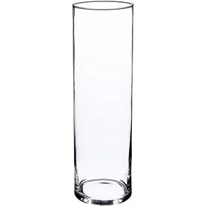 Vase XXL en Verre INNA-Glas Grand Vase Blanc Verre à Bougie Ø 18,5cm Cache-Pot Alena en Verre 19cm