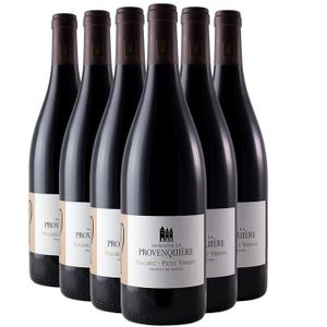 VIN ROUGE Pays d'Oc Malbec Petit Verdot Rouge 2022 - Lot de 6x75cl - Domaine La Provenquière - Vin IGP Rouge du Languedoc - Roussillon