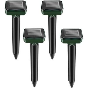 Lot de 2 répulsifs solaires à ultrasons Protection contre les campagnols Pour le jardin et la pelouse Répulsif solaire contre les taupes Protection contre les parasites Protection IP65 