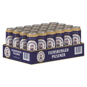 BIERE 24 x Flacons de Pilsener Flensburger 4,8% Vol.- EINWEG