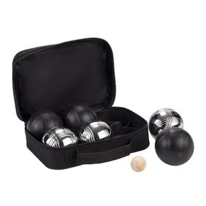 BOULE - COCHONNET 2 x 3 boules noires et grises TRIPLETTE