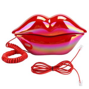 Téléphone fixe HURRISE Téléphone fixe lèvres rouges créatif desig