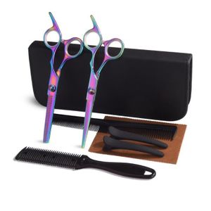 Accessoire de coiffure GENERIQUE Set de 2pcs Ciseaux De Coupe De Cheveux  Pour Enfant Vis Rouge