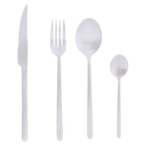 Ménagère 16 pièces - JEAN DUBOST - Anuradha satiné - En acier inox