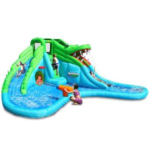 AIRE DE JEUX GONFLABLE Structure gonflable HAPPY HOP - Piscine aire de jeux Crocodile - Pour enfants de 3 ans et plus