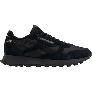 BASKET Baskets en Cuir Classic - Reebok - Mixte - Noir/Gris - Lacets - Plat