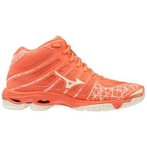 CHAUSSURES DE RUNNING Chaussures de running femme Mizuno Wave Voltage MID - Orange/blanc - Usage régulier - Multisport
