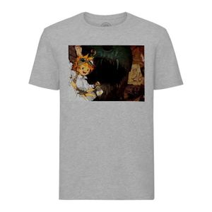 T-SHIRT T-shirt Homme Col Rond Gris The promised Neverland