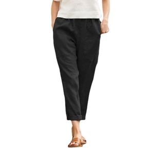 Pantacourt femme taille elastique en lin Cdiscount
