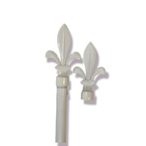 TRINGLE A RIDEAU Tringle métal 120 a 210 cm avec embouts déco - Couleur: Tringle Arrow Blanc