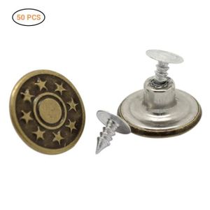 Boutons de rechange en laiton antique 17 mm pour jeans vestes et v/êtements