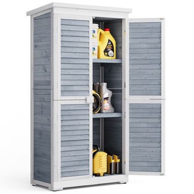 Armoire de rangement - FAFEICY - A365545 - Résine tressée - 83x45x76 cm