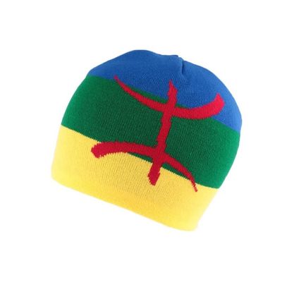 Nyls Création Bonnet Portugal Vert Rouge Jaune Drapeau Portugais En Laine - Taille Unique