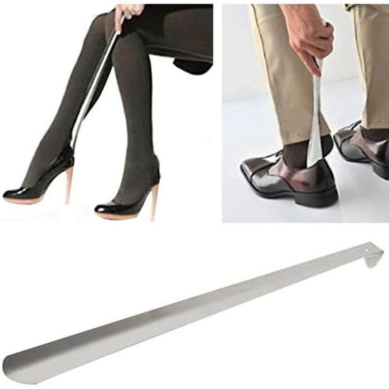 Chausse-pied En Inox - Lot De 2 (30 Cm Et 14 Cm), Pour Bottes Et Chaussures Sans Se Pencher