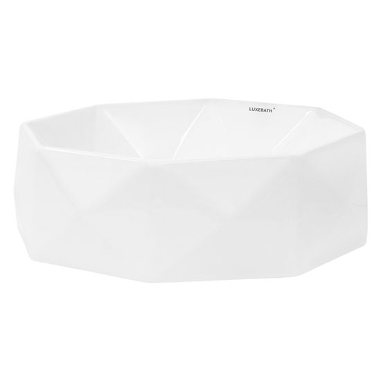 Lavabo Carré Design Moderne à Poser - Céramique Blanche 435x435x125 Mm - Pour Salle De Bain - Neuf