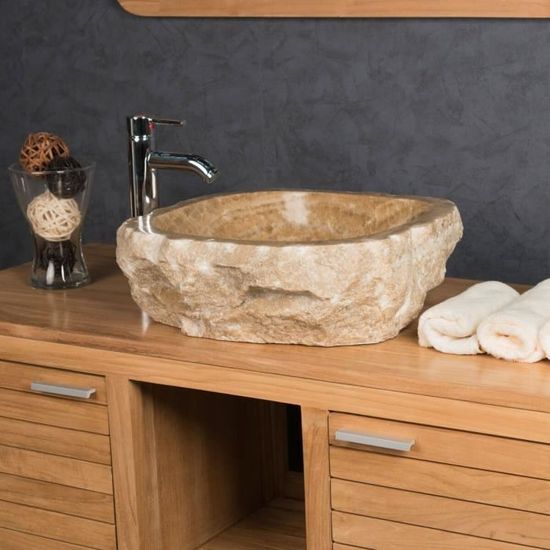 vasque de salle de bain a poser en pierre onyx cdiscount bricolage