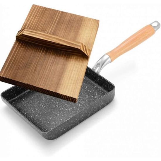 Couvercle Pour Poêle à Tamagoyaki - Style Rétro En Bois, Anti-poussière - Accessoire Cuisine Pratique