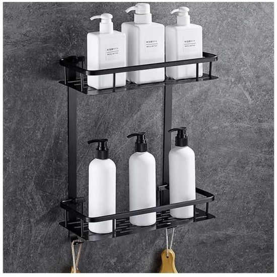 Étagère De Douche à Ventouse Sans Perçage | Organisateur D'angle Pour Salle De Bain | Support Mural Pour Shampoing, Savon, Accessoires