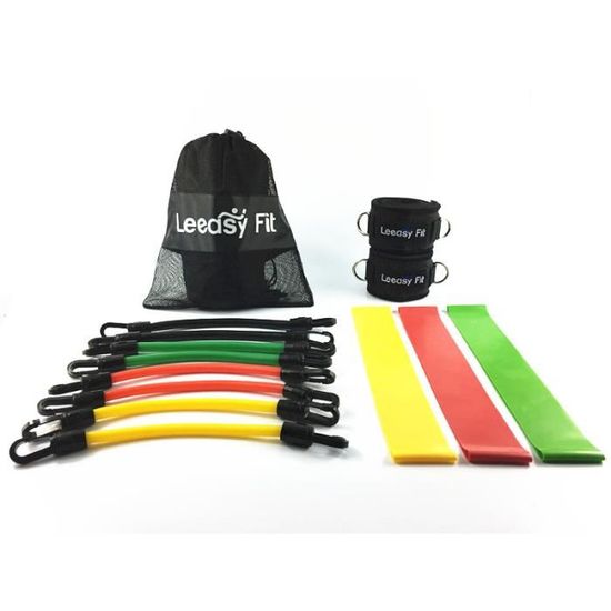 Lot De 2 Bandes De Résistance à 8 Boucles, Sangle De Yoga