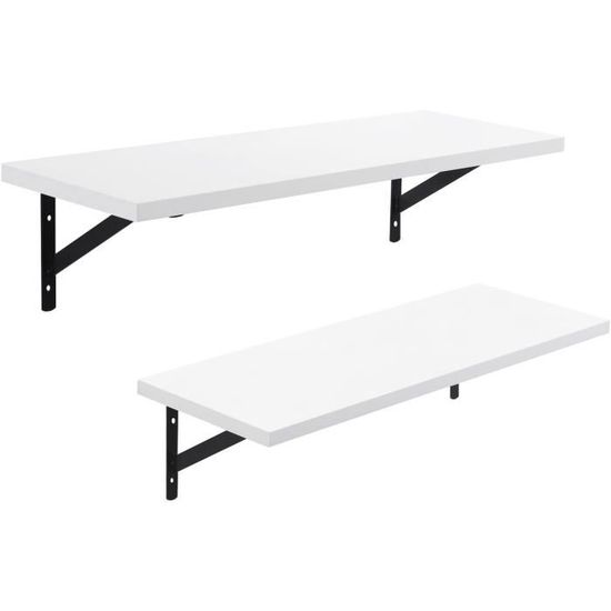 IBUYKE Étagères Flottantes, Ensemble de 2 Étagères Murales de 38 cm
