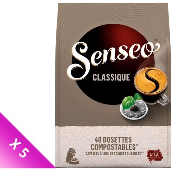[LOT DE 5] SENSEO Café Classique - 40 dosettes - 277 g