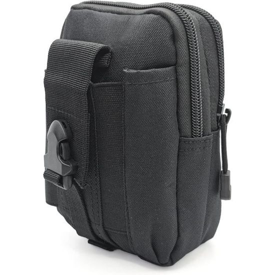 Ceinture Tactique MOLLE + Sur-ceinture + Sacoche + Accessoires – Noir – Neuf Sans étiquettes