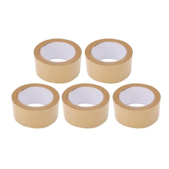 Lot De 3 Rouleaux De Ruban Adhésif En Papier Kraft Gommé Activé Par L