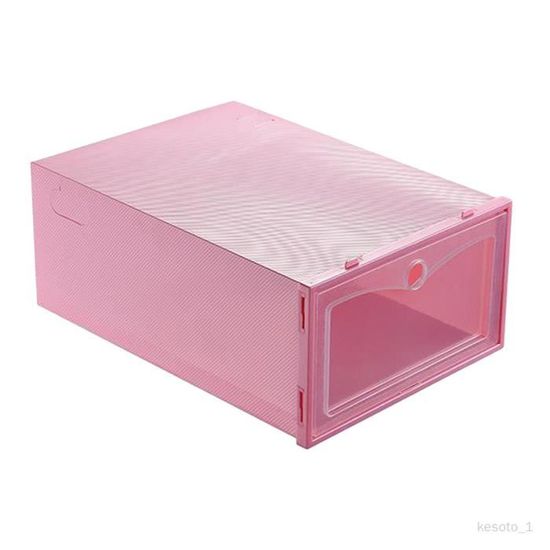 Boîte de rangement à chaussures pliable à 6 niveaux avec porte transparente en plastique pour placard, étagère à chaussures sans assemblage, étagère à chaussures avec couvercles, récipient de baskets Boîte de rangement à chaussures pliable à 6 niveaux avec porte transparente en plastique pour placard, étagère à chaussures sans assemblage, étagère à chaussures avec couvercles, récipient de baskets