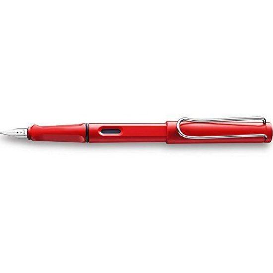 Stylo Plume Lamy Safari Rouge - Résine, Plume Moyenne Noircie, Occasion