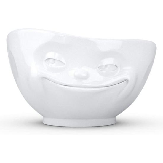 Fifty Eight Ciotola In Porcellana 'Extra' 350 Ml - Con Faccina Sorridente, Diametro 13,8 Cm - 3