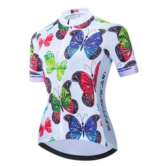 Acheter KEMALOCE maillot de cyclisme respirant hommes et femmes à manches courtes été blanc et noir écologique séchage rapide vêtements de vélo de route
