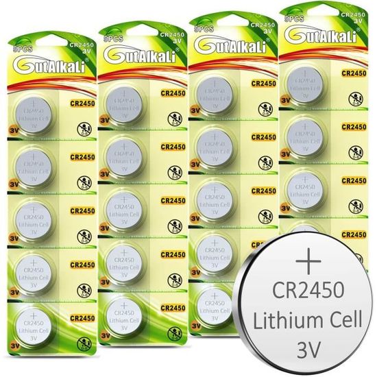 Piles Bouton Renata CR2320 - Lot De 2, Lithium 3V 150 MAh, Pour Montres Et Appareils électroniques