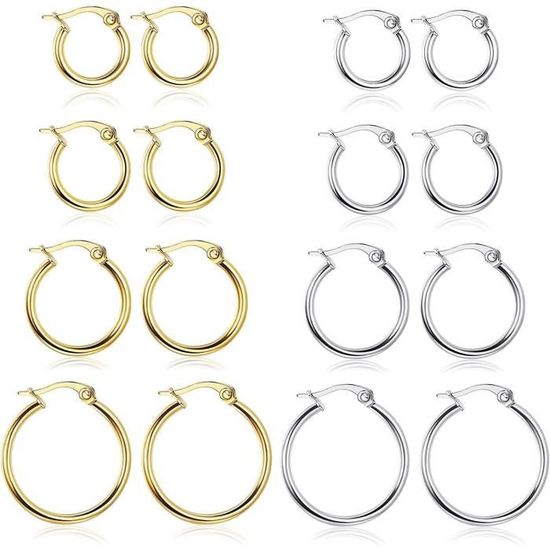 Crochets De Boucles D'oreilles En Acier Inoxydable, 20 Pièces, Fils Or - 4