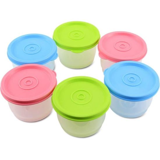 IATAHI Récipient à Vinaigrette 6pcs En Acier Inoxydable - Bacs à Crème Glacée Et Sauce Avec Couvercles - Boîte à Alimentaire Dressing Réutilisables