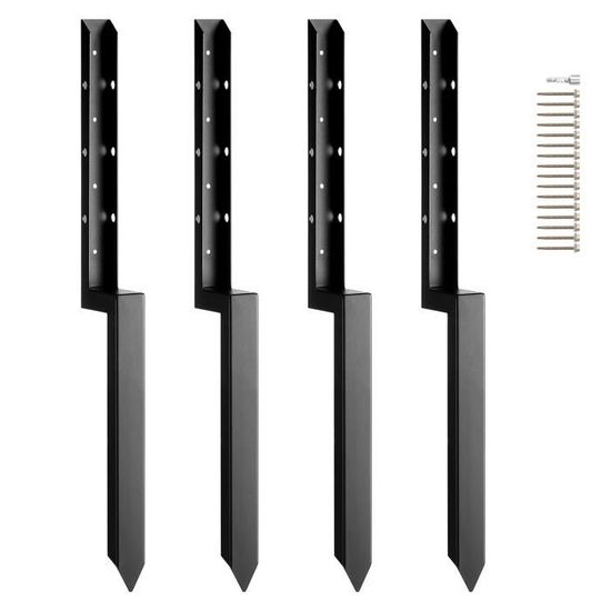 VGEBY Piquets De Poteau De Clôture Piquet De Poteau D'ancrage De Poteau