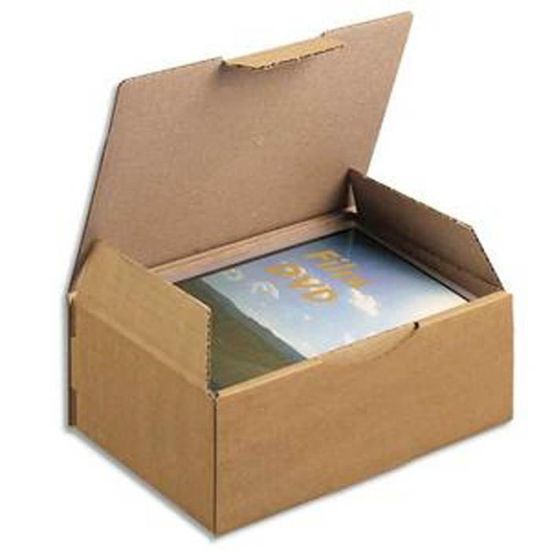 Lot 50 Boîtes Carton Ondulé 20x13x6 Cm – Emballage Expédition Petits Objets – Marron Résistant