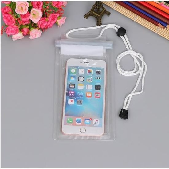 Pochette étanche Pour Téléphone DAKLOP - Lot De 2, IPX8, Pour Smartphones Jusqu'à 7 Pouces - Natation, Plage, Sports Nautiques - 7