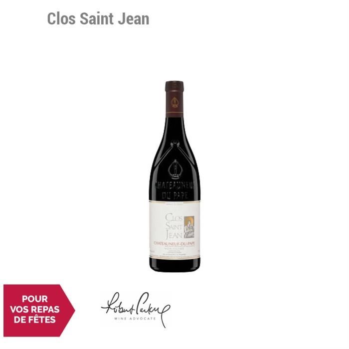 Clos Saint Jean Châteauneuf-du-Pape Rouge 2015 - 75cl - Vin AOC Rouge de la Vallée du Rhône - 92-100 Robert Parker - Cépages