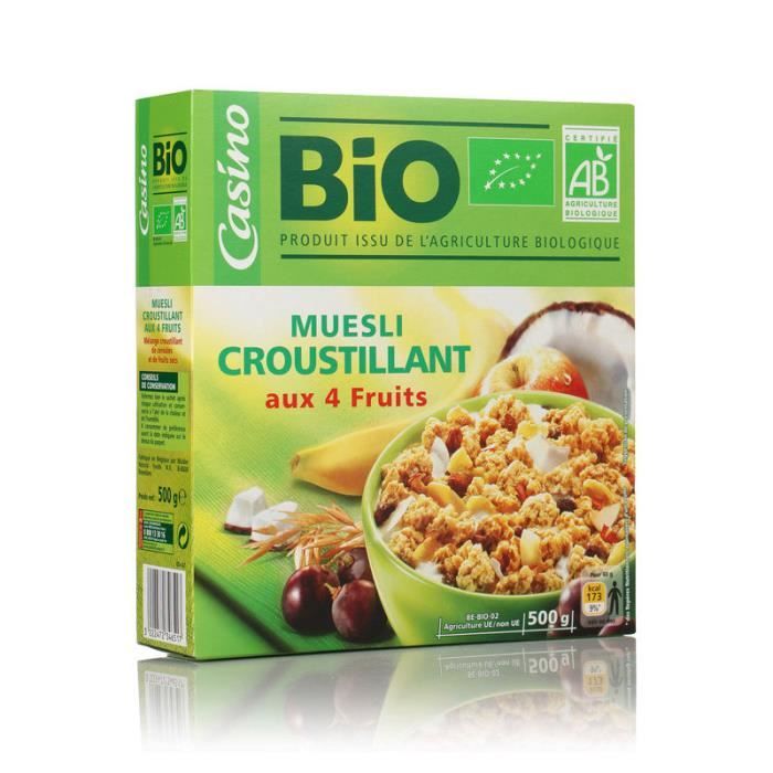 DAILYCER Muesli Croustillant aux Fruits et Graines - 500 g