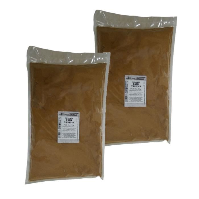 Bontout - Lot 2x Epice pain d'épices - Sachet 1kg