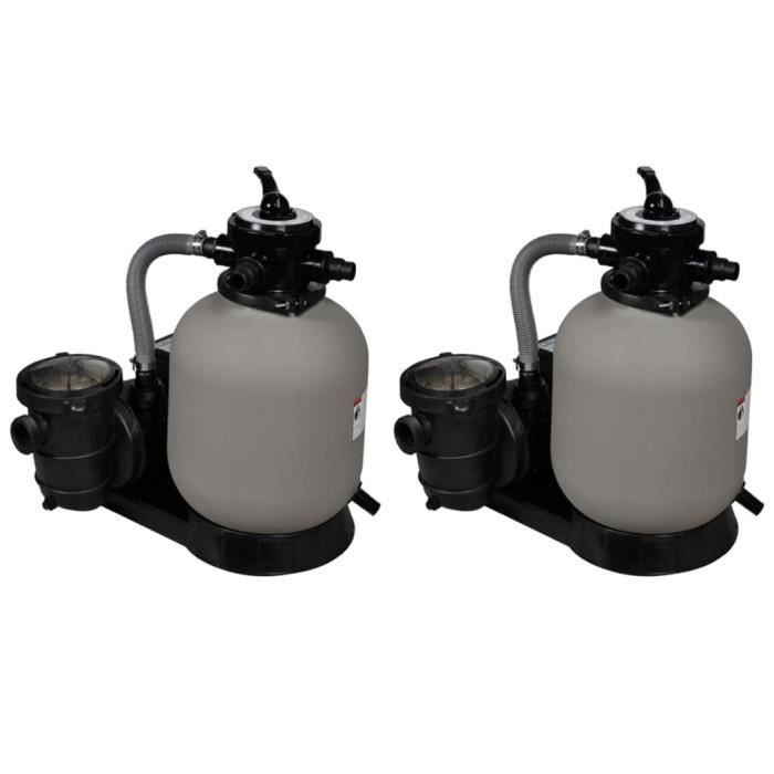 Pompes à filtre à sable 2 pcs 600 W 17000 l-h