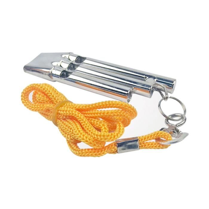 1 Sifflet Pc Triple Tube Sifflets De Survie Sécurité En Acier Inoxydable Fort pour Basketball Plein Air REFEREE'S WHISTLE