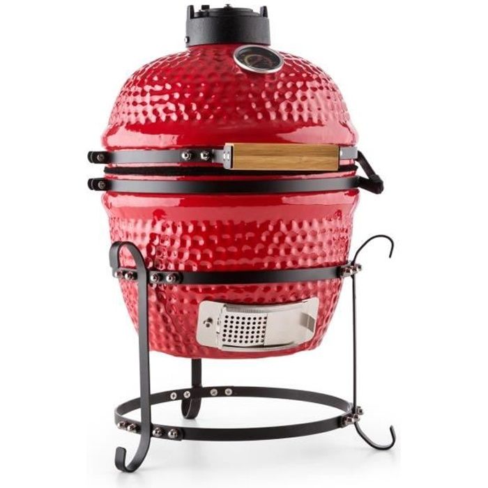Klarstein Kamado grill en céramique 11 " BBQ - rouge