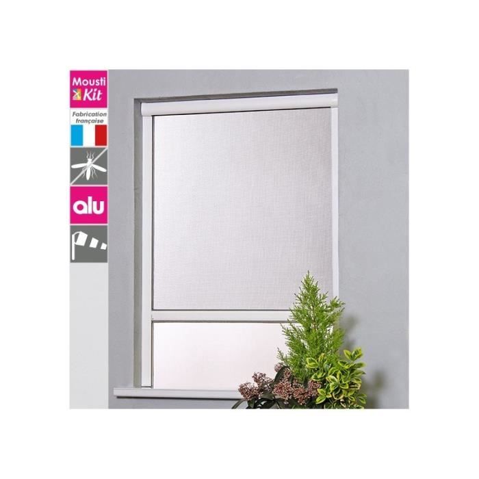 Moustikit Enroulable Verticale H100 cm x L80 cm Marron Confort