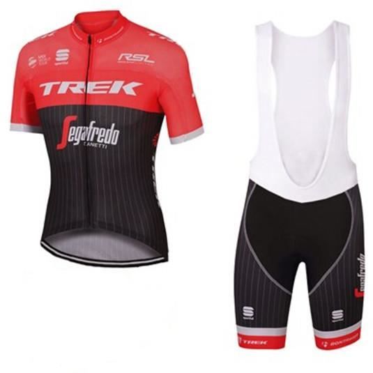 Maillot de Cyclisme Manches Courtes Team TREK Pro,Cuissard Vélo avec Bretelle Homme Shorts +TELEYI Chapeau de Pirate VTT Tour France