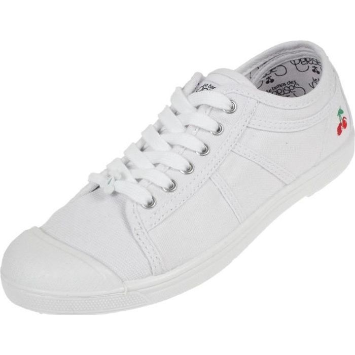 Chaussures basses toile Basic 02 white - Le temps des cerises
