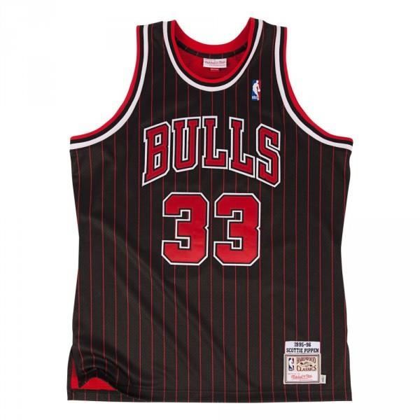 Maillot NBA swingman Scottie Pippen Chicago Bulls 1995-96 Hardwood Classics Mitchell amp ness noir